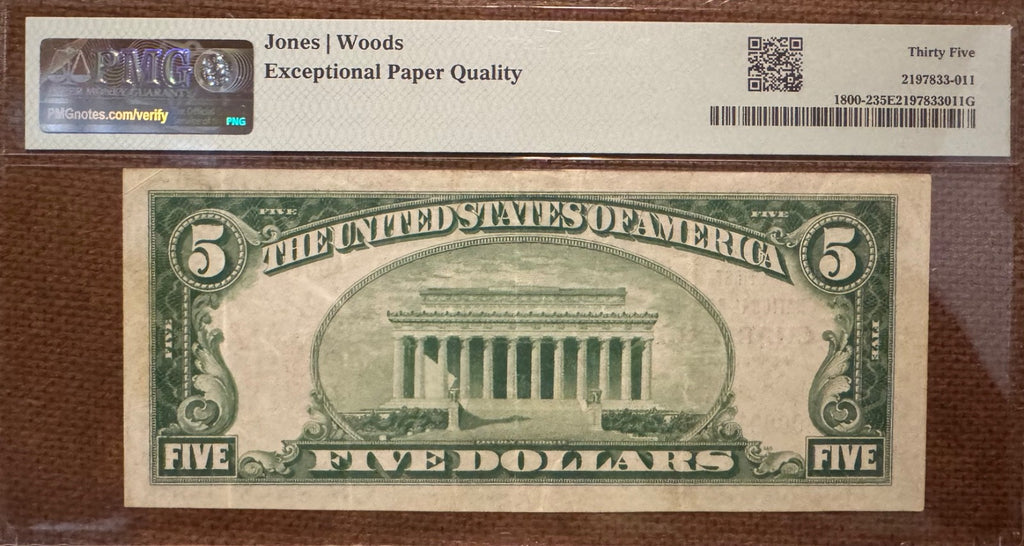 SERIAL NUMBER 1  First National Bank in Charleroi Penn. PMG 35 EPQ