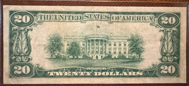 Aberdeen WA.  The Grays Harbor National Bank of Aberdeen $20 National Banknote.