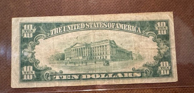 Aberdeen WA 1929 Type 1  $10 The Grays Harbor National Bank of Aberdeen banknote