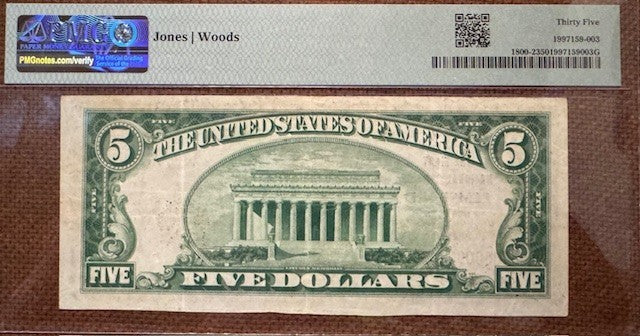 SERIAL NUMBER 1.  The First National Bank of Elmsford New York PMG 35