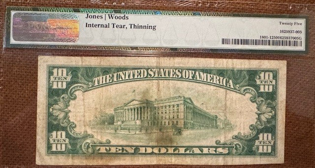 Dayton WA. The Columbia National Bank of Dayton type 1 $10 National Banknote