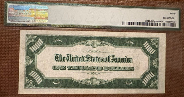 $1000 1934 Federal Reserve Note PMG 40!