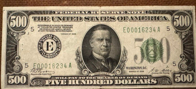 $500 Redeemable in Gold
