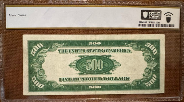 $500 Redeemable in Gold PCGS 25