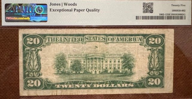 Mount Vernon WA, The Skagit National Bank $20 PMG 25 EPQ!