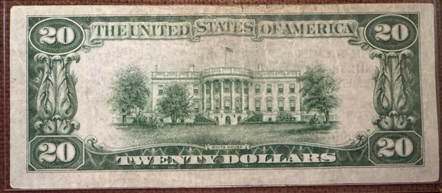Ellensburg WA $20 ungraded.  The Washington National Bank of Ellensburg