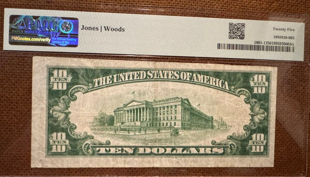 The First National Bank of Bellingham WA $10 National Bank Note PMG 25!